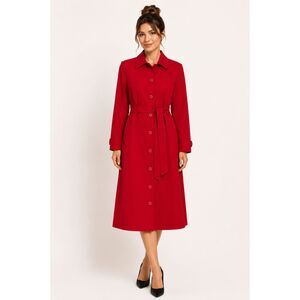 Vintage NWT Dillards Austin Reed DELANA Red 100% Worsted Wool Trench Coat Sz 10